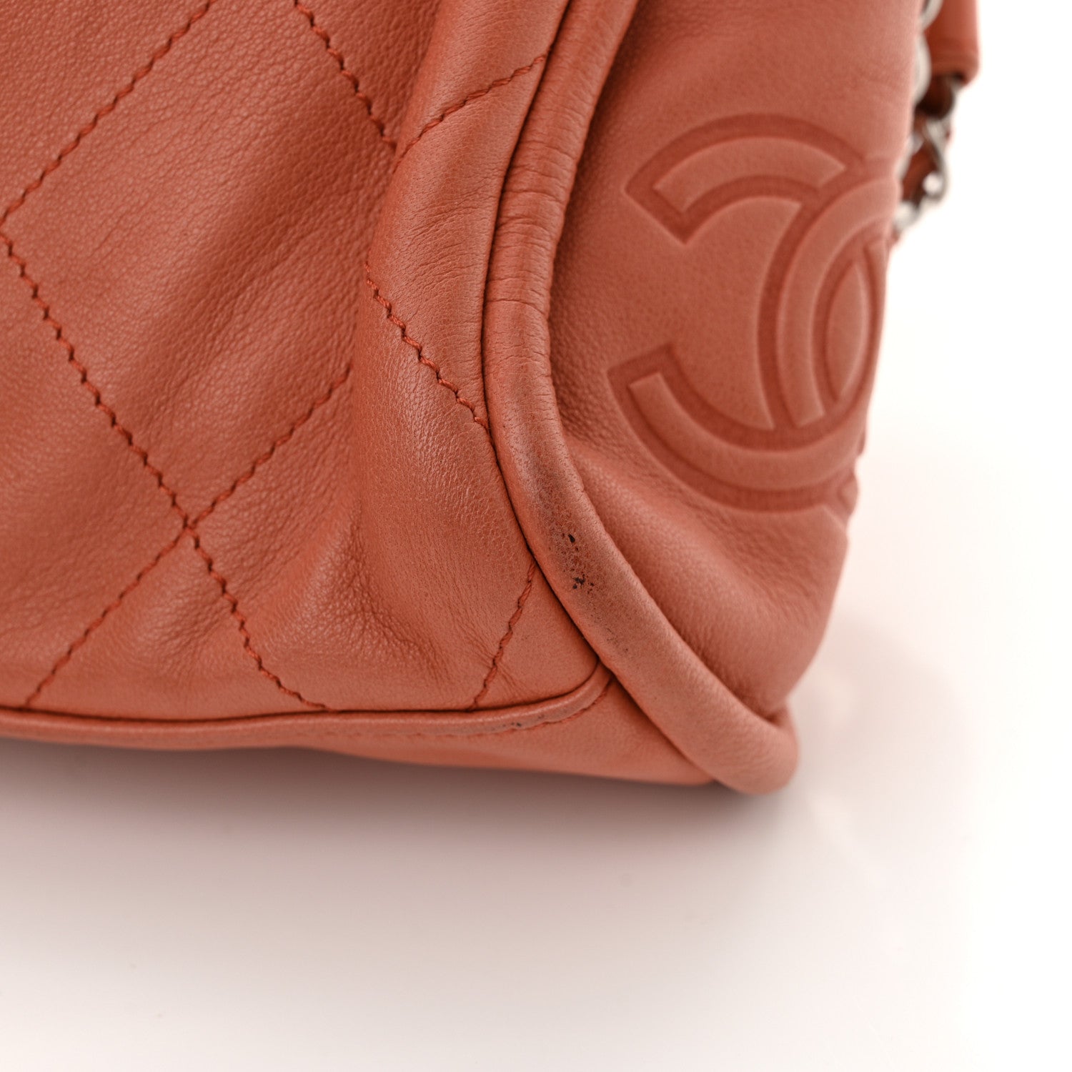 Chanel Lambskin Stitched Small Ultimate Soft Tote Pink 15 of 17