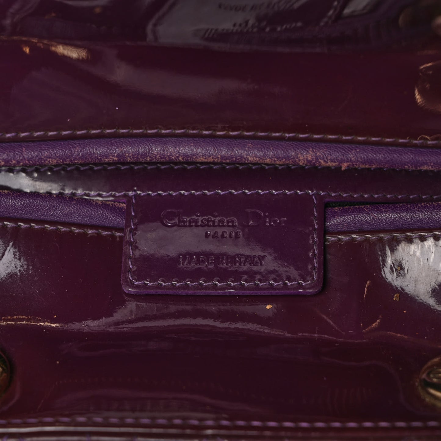 Patent Cannage Large Lady Dior Violet Purple