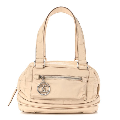 Chanel Goatskin Square Stitch Essential Bowler White 1 of 12