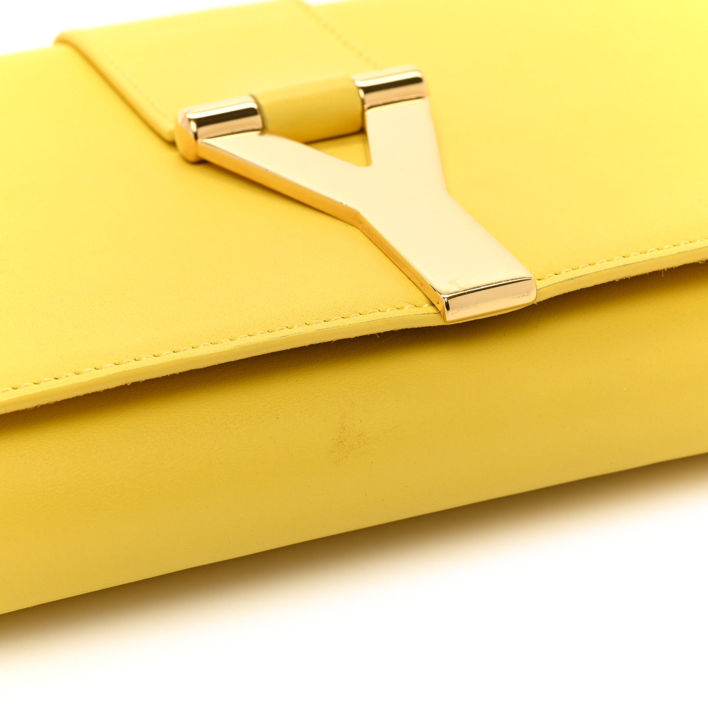 Calfskin Mini Y Ligne Crossbody Pochette Bag Yellow