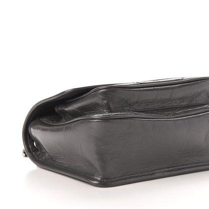 Saint Laurent Crinkled Calfskin Matelasse Monogram Baby Niki Chain Satchel Storm 9 of 12
