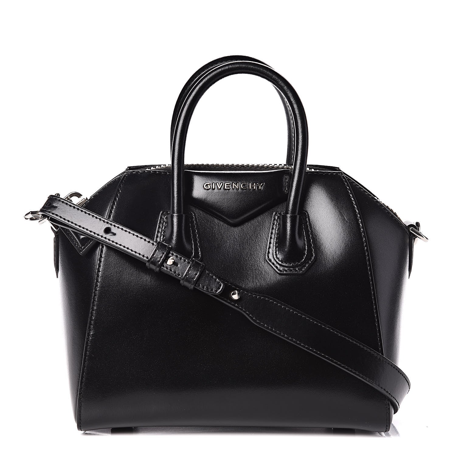 Givenchy Shiny Lord Calfskin Mini Antigona Black 1 of 12