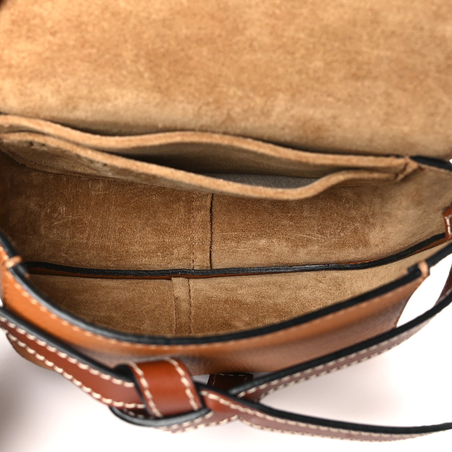 Grained Calfskin Mini Gate Crossbody Bag Caramel Pecan