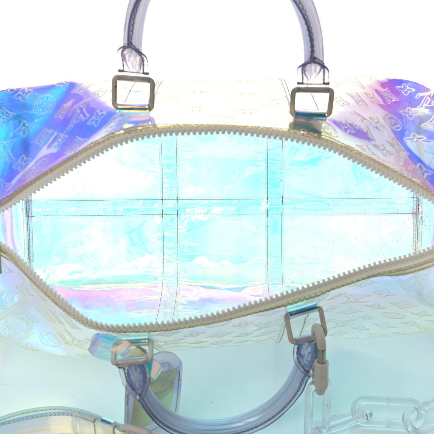 PVC Monogram Keepall Bandouliere 50 Iridescent Prism