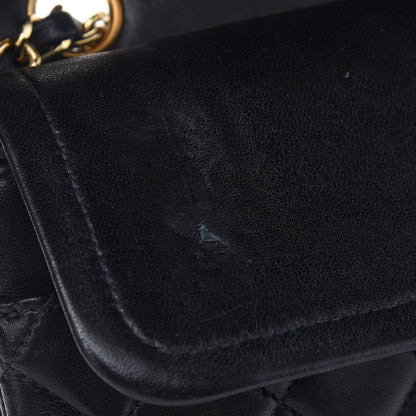 Chanel Lambskin Quilted Medium Double Flap Black 10 of 11