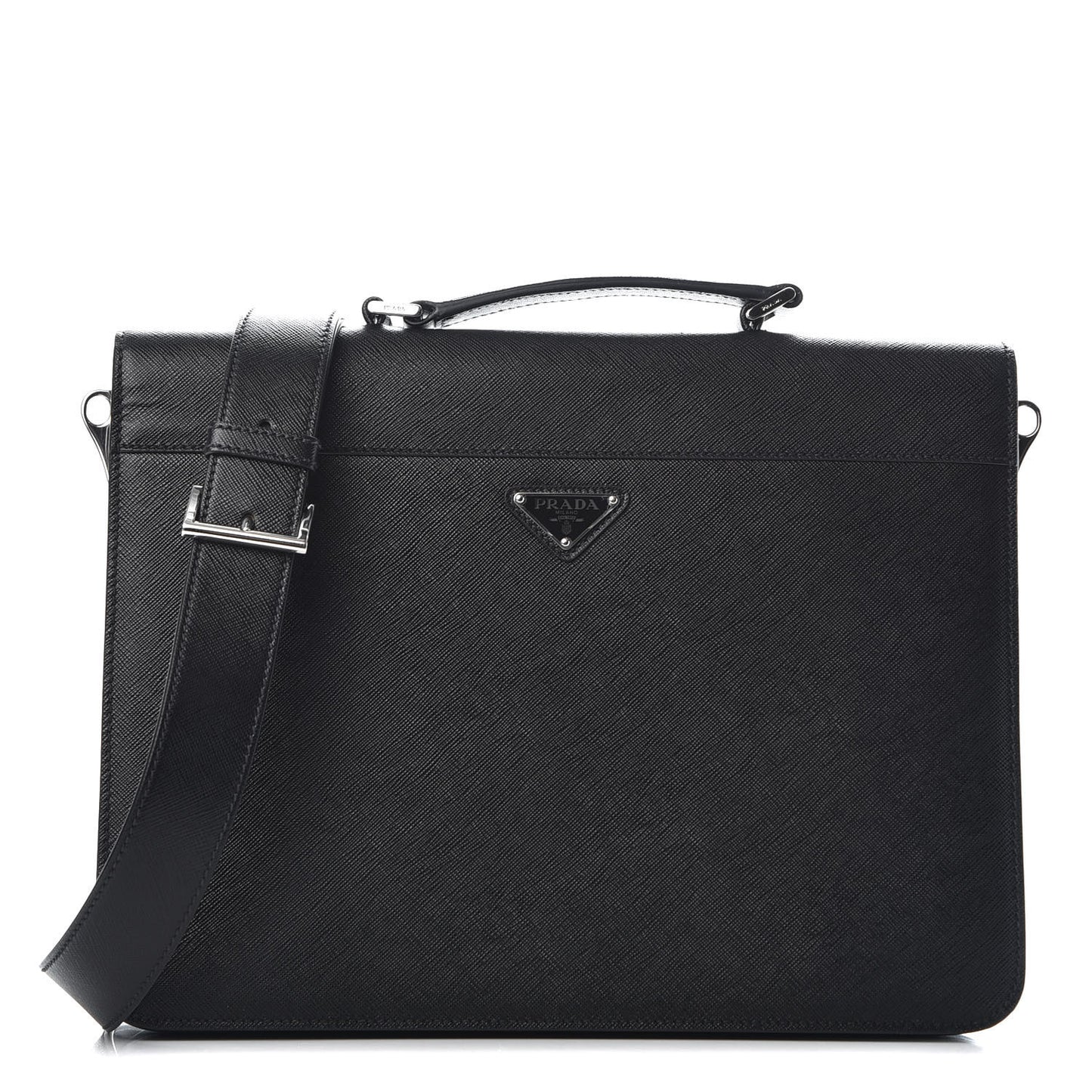 Saffiano Travel Briefcase Black