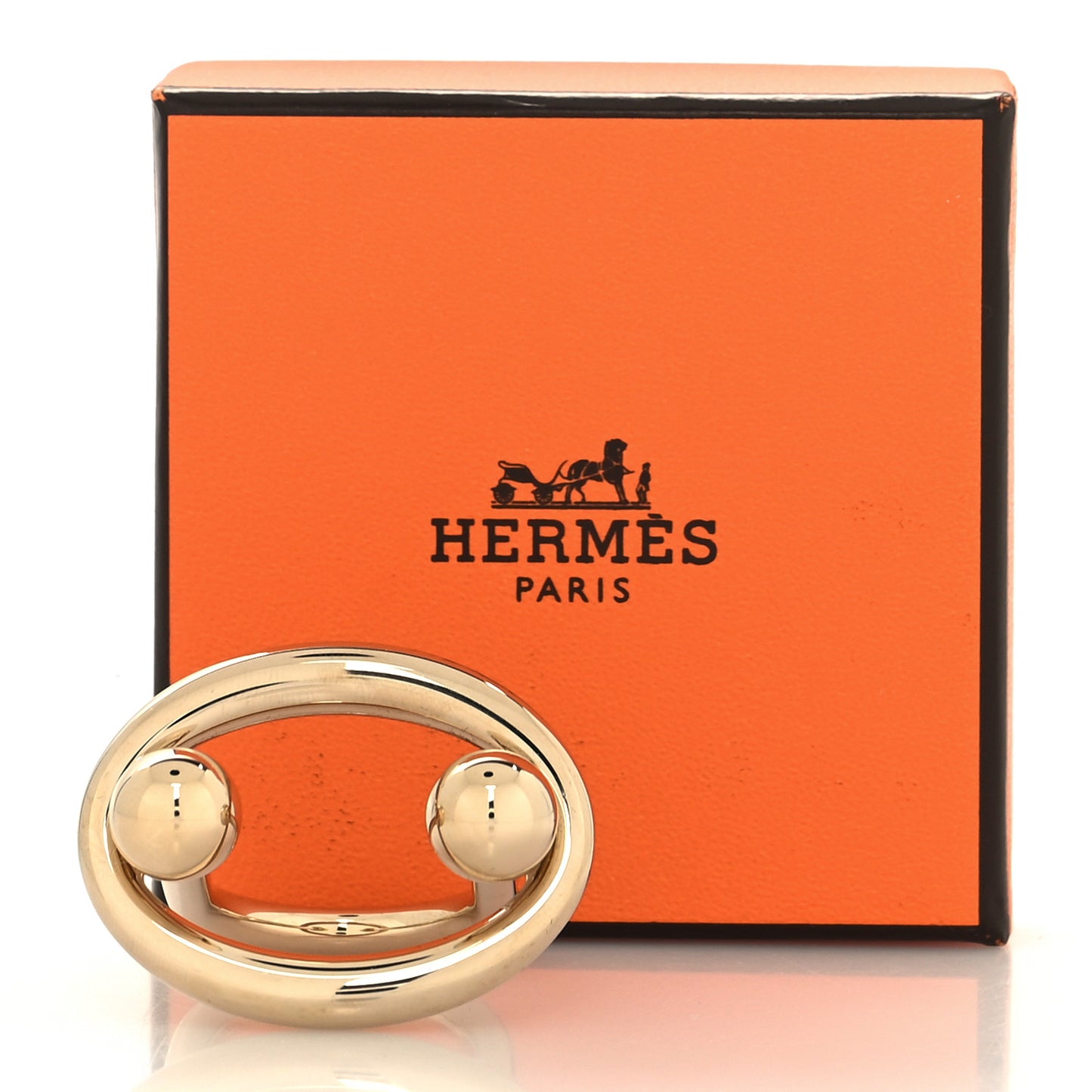 Permabrass Round Scarf Ring Gold
