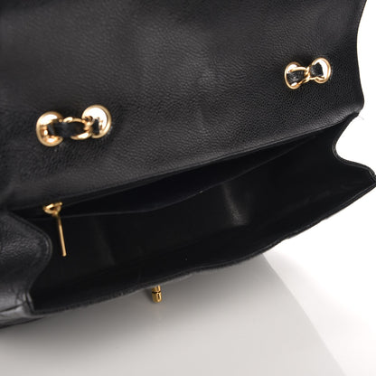 Chanel Caviar Quilted Jumbo Single Flap Black 5 of 9