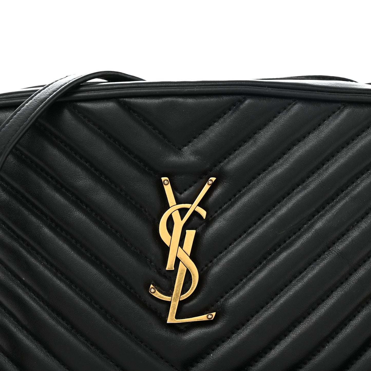 Calfskin Matelasse Monogram Lou Camera Bag Black