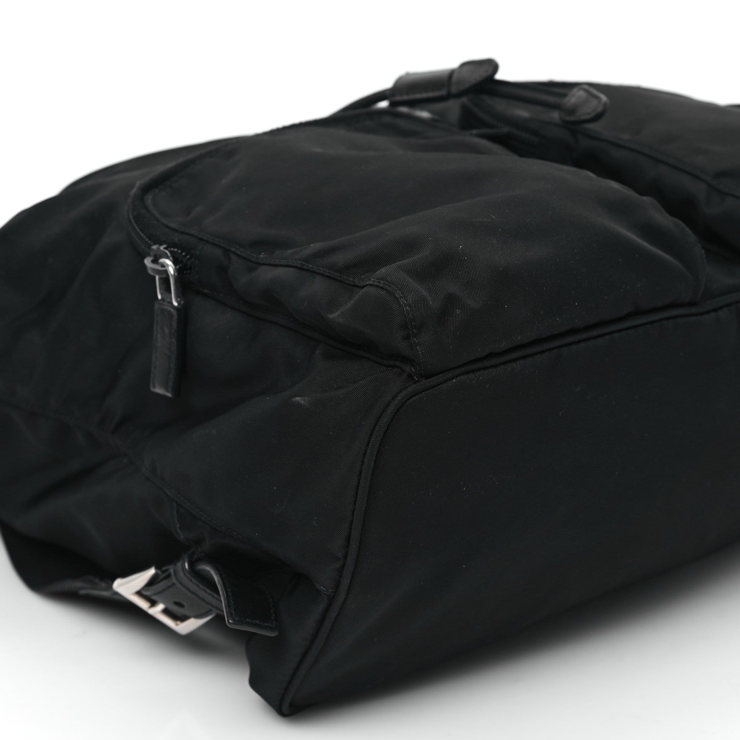 Prada Tessuto Nylon Saffiano Vela Backpack Black 9 of 14