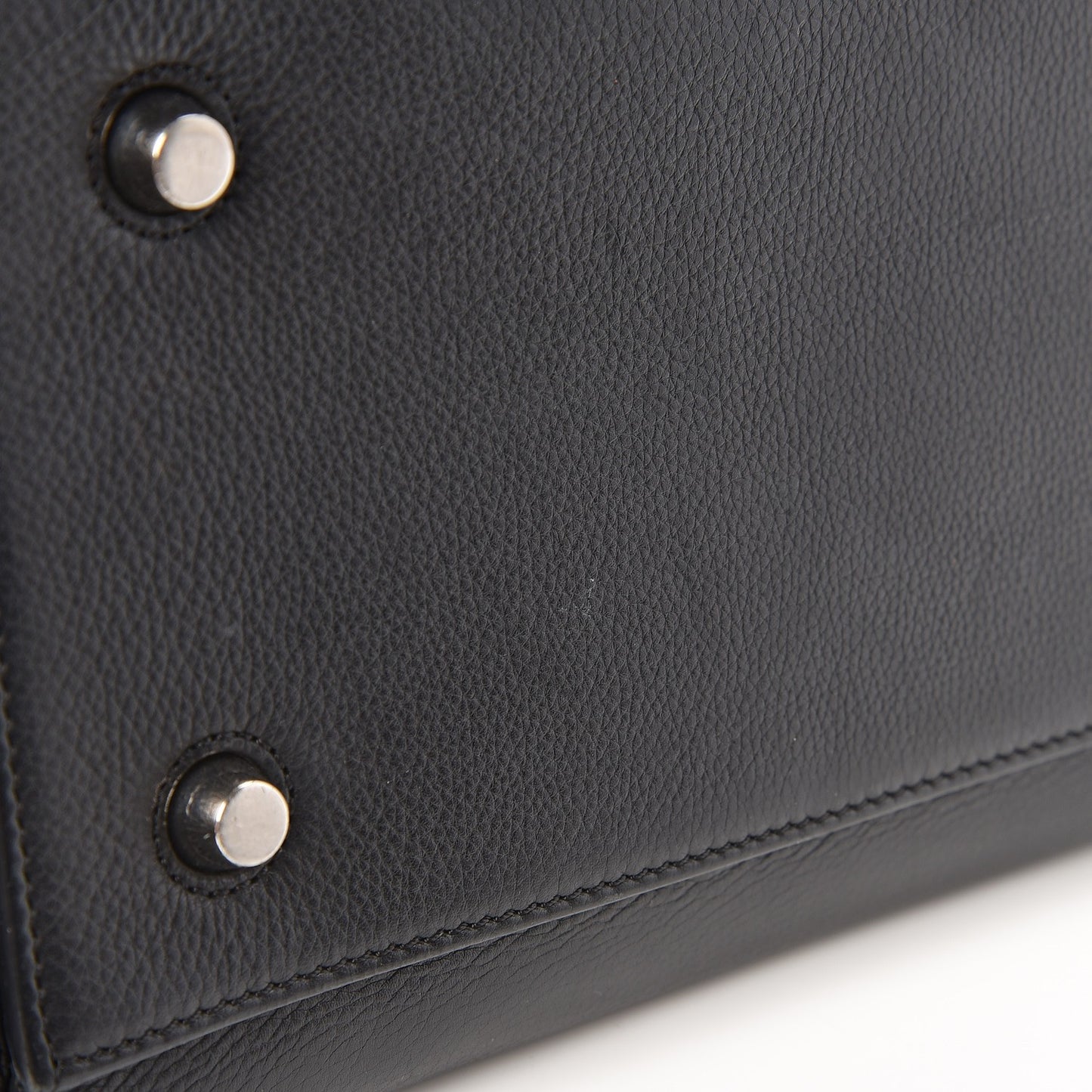 Supple Calfskin Medium Edge Shoulder Bag Black