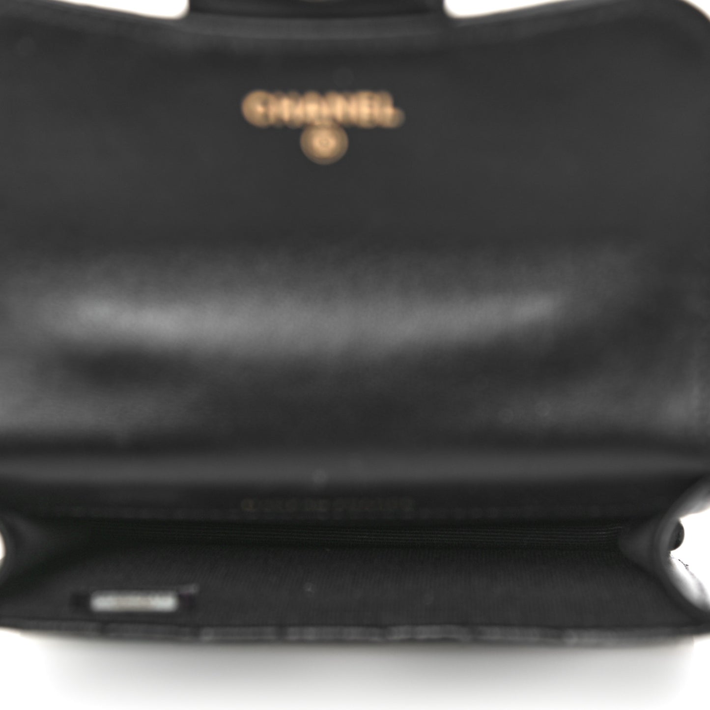Lambskin Quilted Top Handle Flap Coin Purse With Chain Black