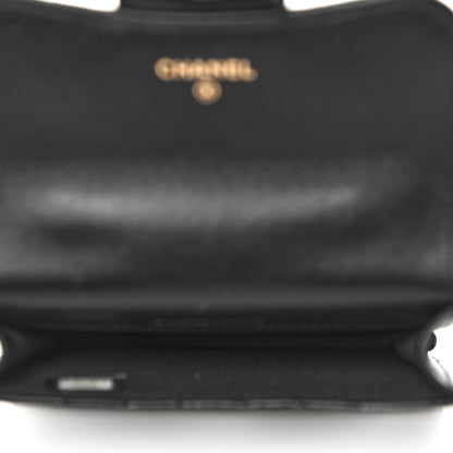 Chanel Lambskin Quilted Top Handle Flap Coin Purse With Chain Black 5 of 15