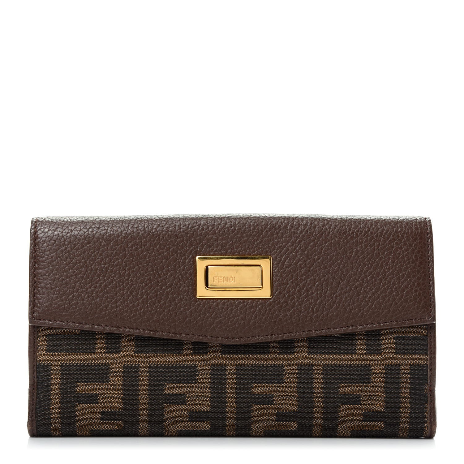 Fendi Zucca Vitello Continental Wallet Tobacco 1 of 10