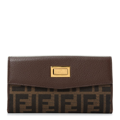 Fendi Zucca Vitello Continental Wallet Tobacco 1 of 10