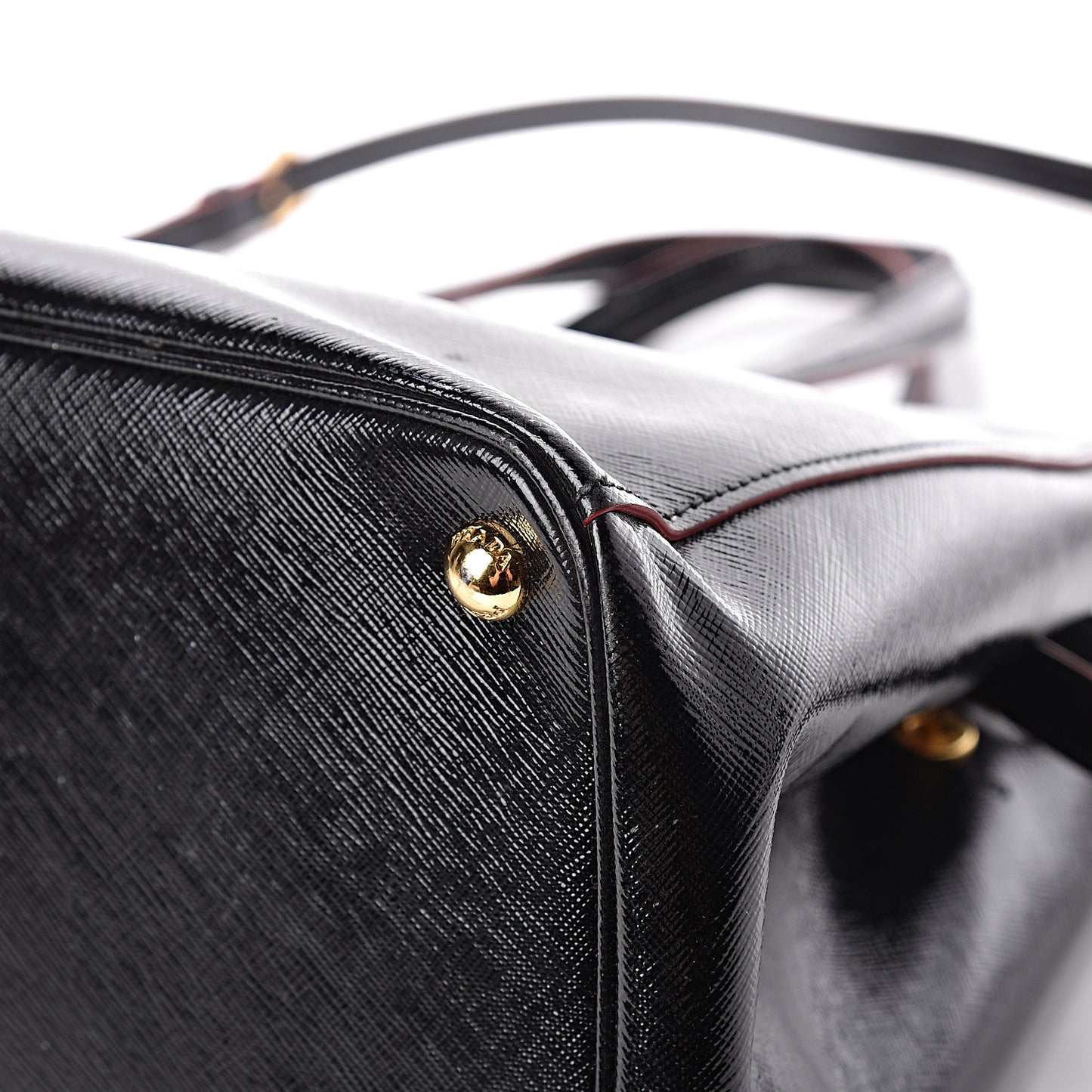 Saffiano Vernice Double Zip Tote Black
