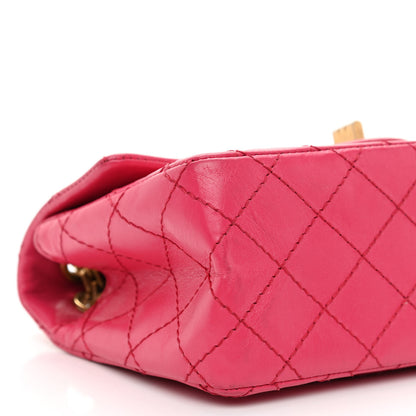 Chanel Aged Calfskin Quilted 2.55 Reissue Mini Flap Pink 10 of 11