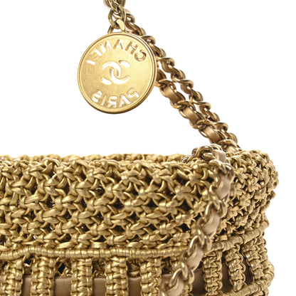 Chanel Metallic Calfskin Macrame Mini Chanel 22 Gold 8 of 11