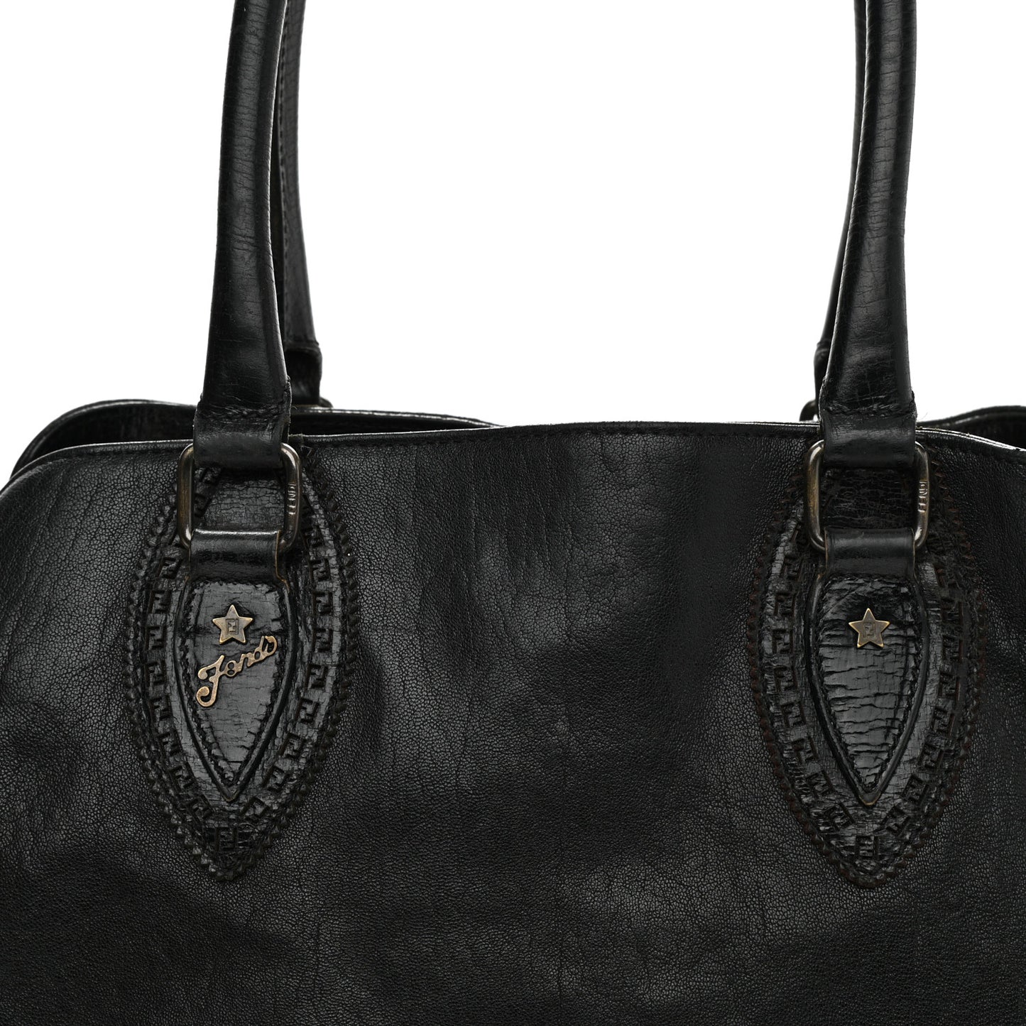 Distressed Lambskin Large Bag De Jour Tote Black