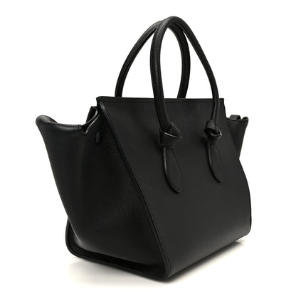 Celine Crisped Calfskin Mini Tie Knot Tote Black 3 of 10