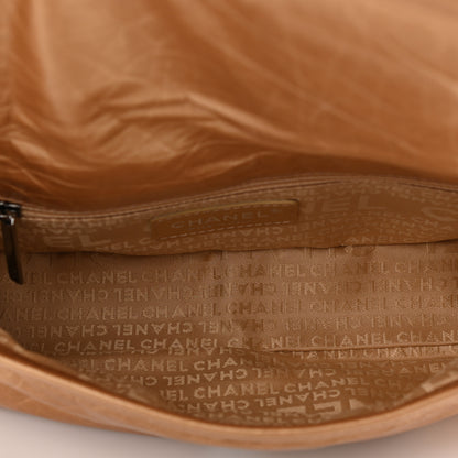 Chanel Aged Calfskin Quilted Vintage Ligne Messenger Flap Gold 5 of 11