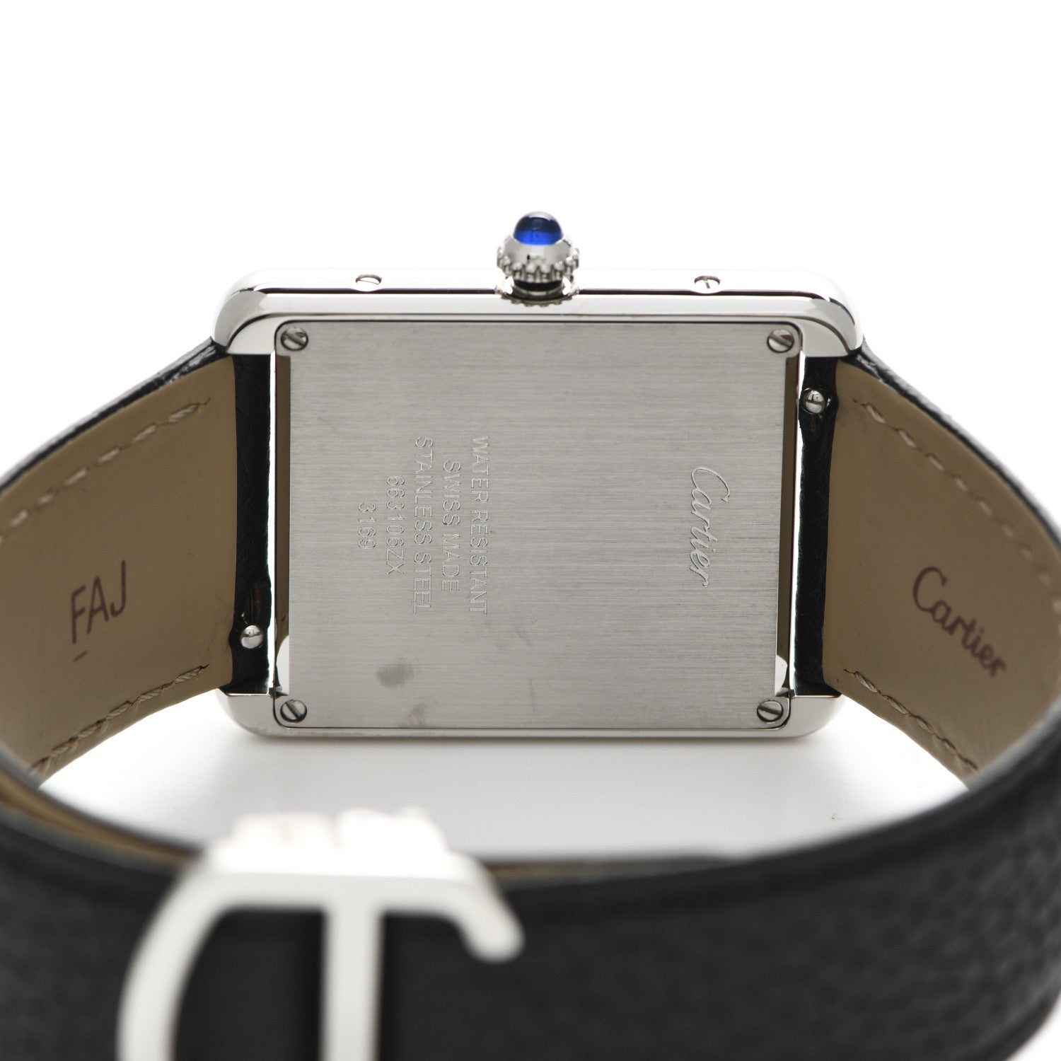 Cartier Stainless Steel Calfskin 27mm Tank Solo Quartz Watch 4 of 5