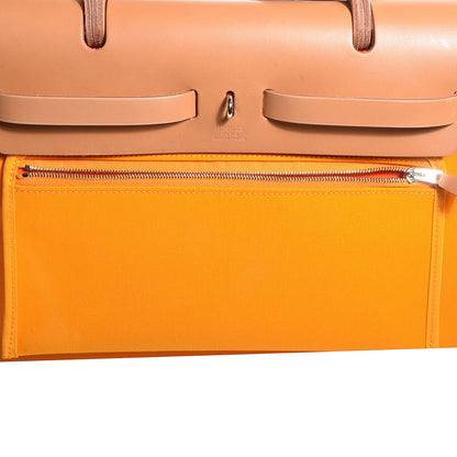 Hermes Toile Herbag Zip 31 PM Jaune d'Or 16 of 18