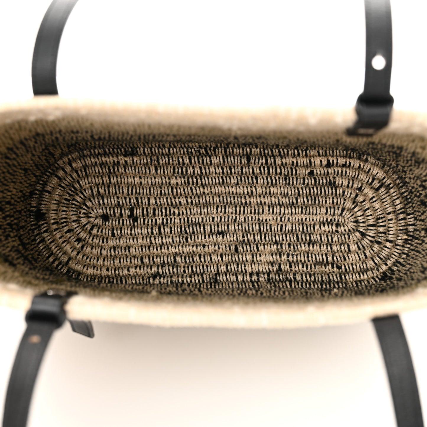 Raffia Square Small Basket Tote Bag Ombre Black