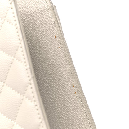Saint Laurent Grain De Poudre Textured Mixed Matelasse Large Triquilt Monogram Satchel Porcellana 10 of 10