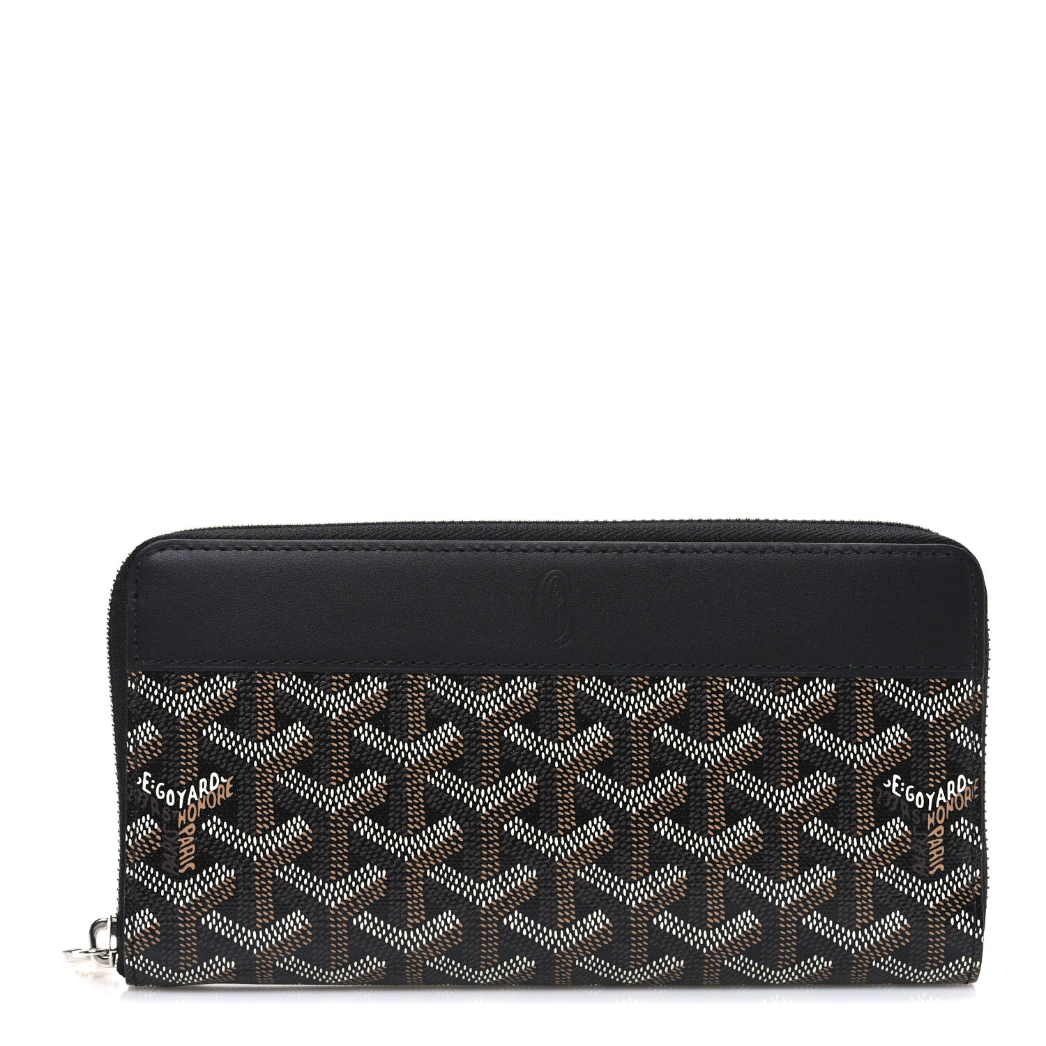 Goyard Goyardine Matignon Zip Around GM Wallet Black 1 of 6