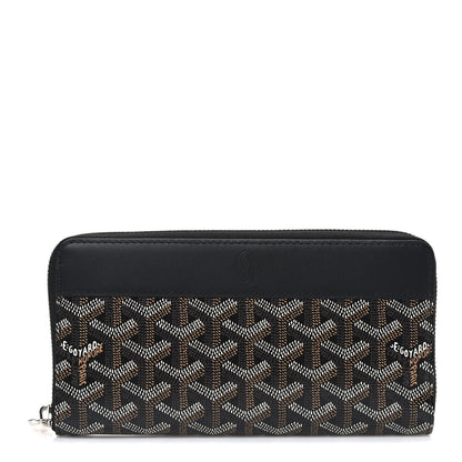 Goyard Goyardine Matignon Zip Around GM Wallet Black 1 of 6