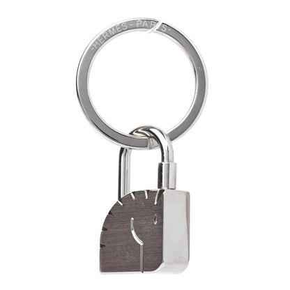Hermes Palladium Cadenas Horse Key Ring 1 of 4