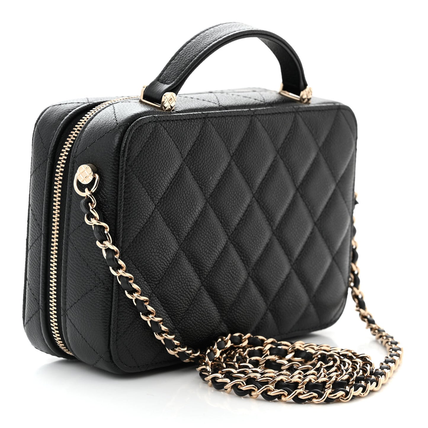 Caviar Quilted Vanity Case Black