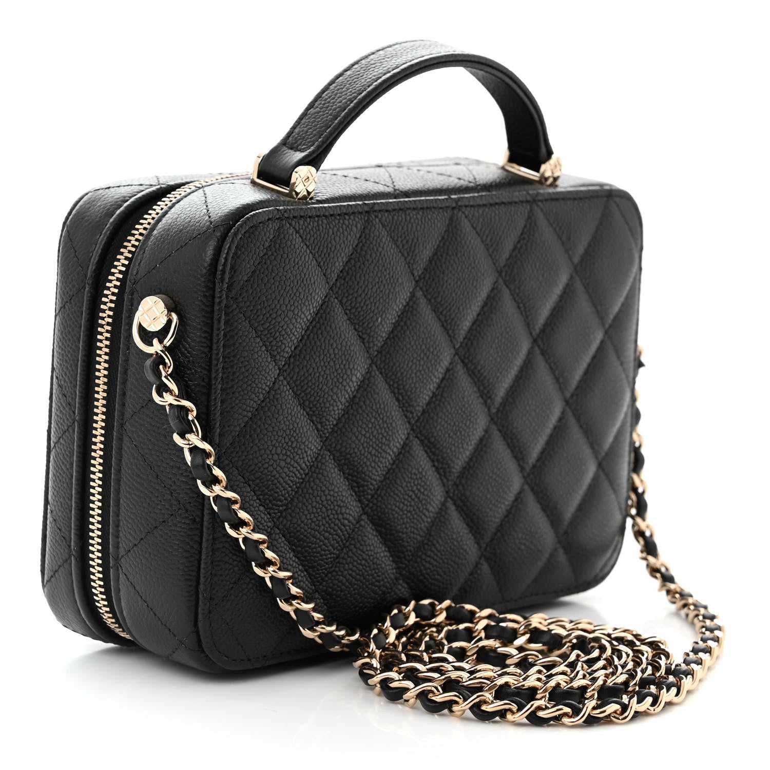 Chanel Caviar Quilted Vanity Case Black 4 of 12