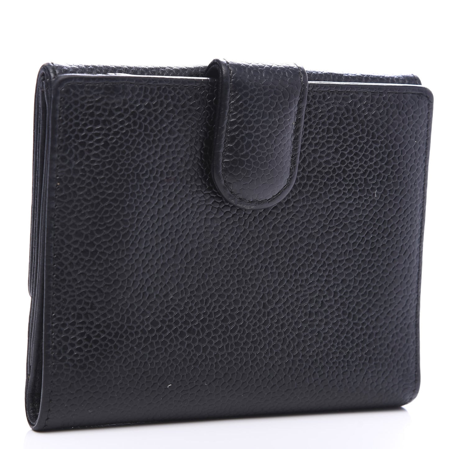 Caviar Timeless CC Compact French Wallet Black