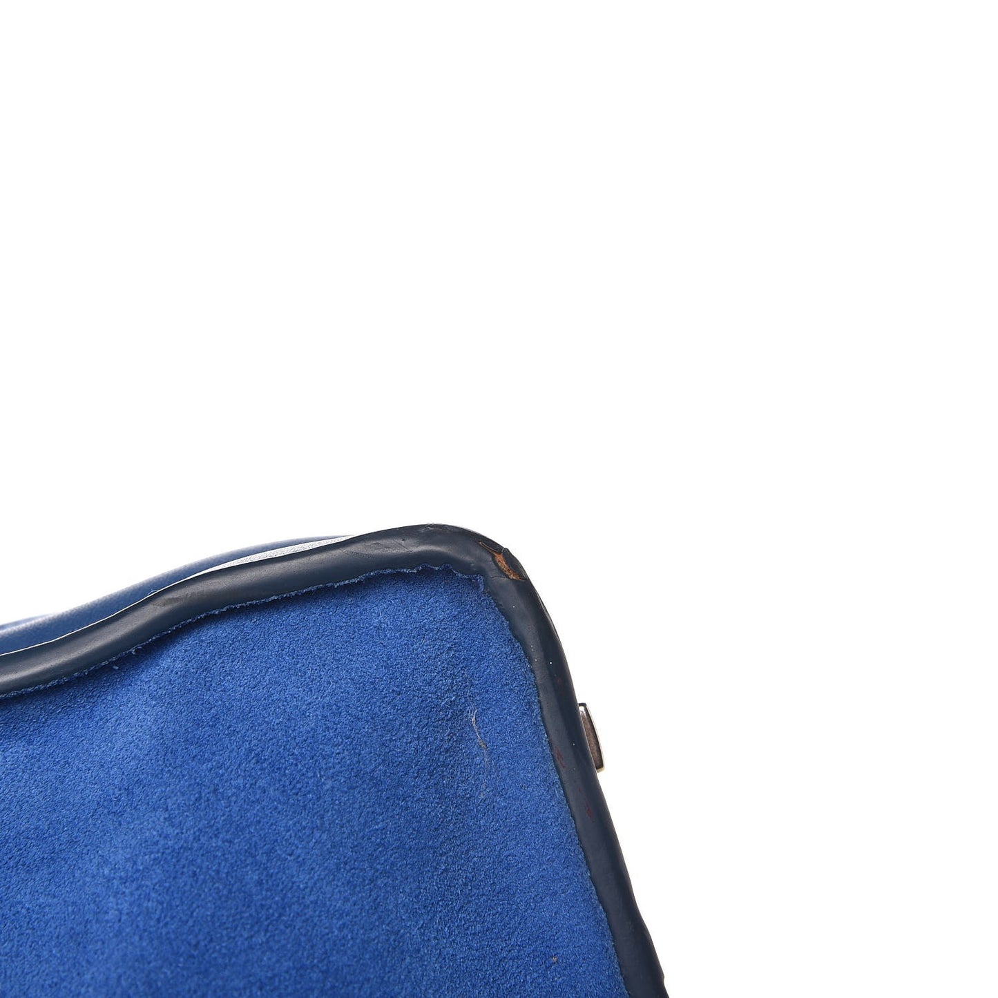 Smooth Calfskin Suede Mini Luggage Royal Blue