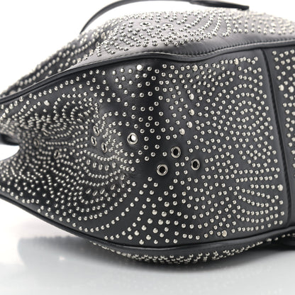 Alaia Calfskin Studded Rose-Marie 19 Bag Black 7 of 9