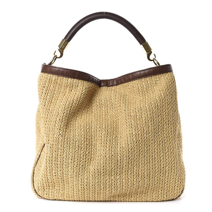 Saint Laurent Raffia Large Roady Natural Brown 1 of 10
