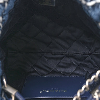 Chanel Denim Stitched Quilted Mini Chanel 22 Blue 5 of 11