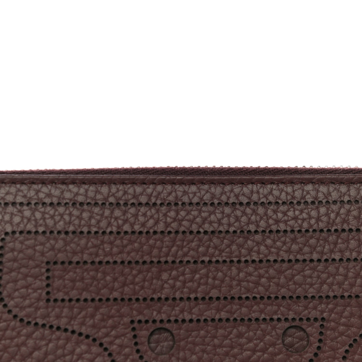 Balenciaga Veau Grana Perforated Blackout Hardware Continental Zip Around Wallet Rouge Acajou 9 of 9