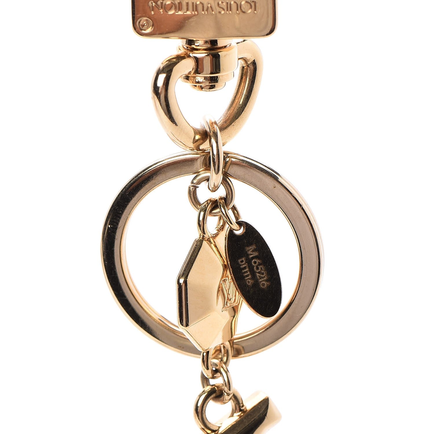 Louis Vuitton LV Facettes Bag Charm Key Holder Gold 3 of 4