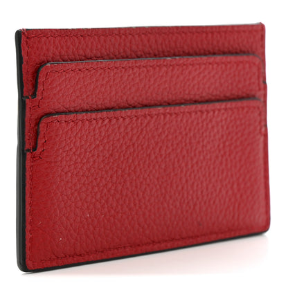 Alexander McQueen Calfskin Skull Card Holder Scarlet Red 3 of 8