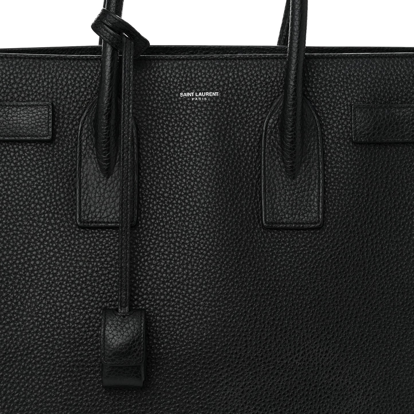 Grained Calfskin Large Sac De Jour Carryall Black