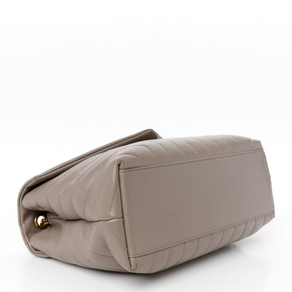 Saint Laurent Calfskin Y Quilted Monogram Medium Loulou Chain Satchel Greyish Brown 4 of 11