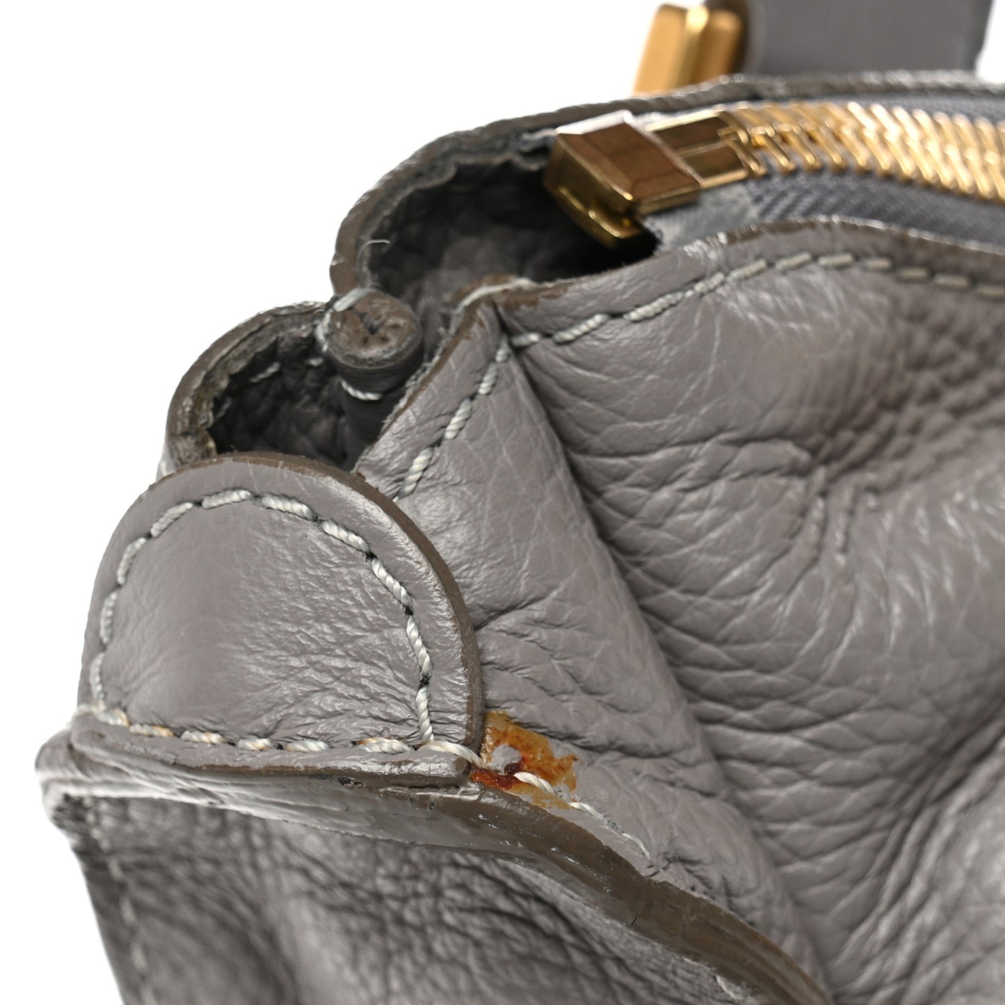 Calfskin Large Marcie Satchel Cashmere Grey