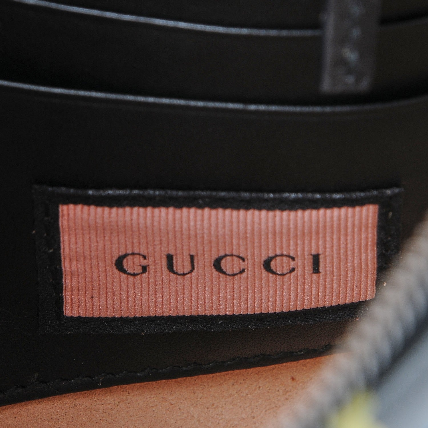 Gucci Calfskin Matelasse Printed Mini GucciGhost GG Marmont Chain Bag Black New Acquamarine 6 of 10