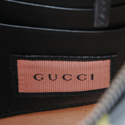 Gucci Calfskin Matelasse Printed Mini GucciGhost GG Marmont Chain Bag Black New Acquamarine 6 of 10
