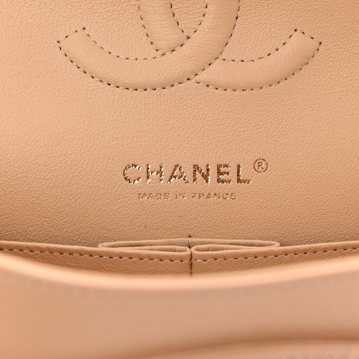Chanel Caviar Quilted Medium Double Flap Beige 6 of 11