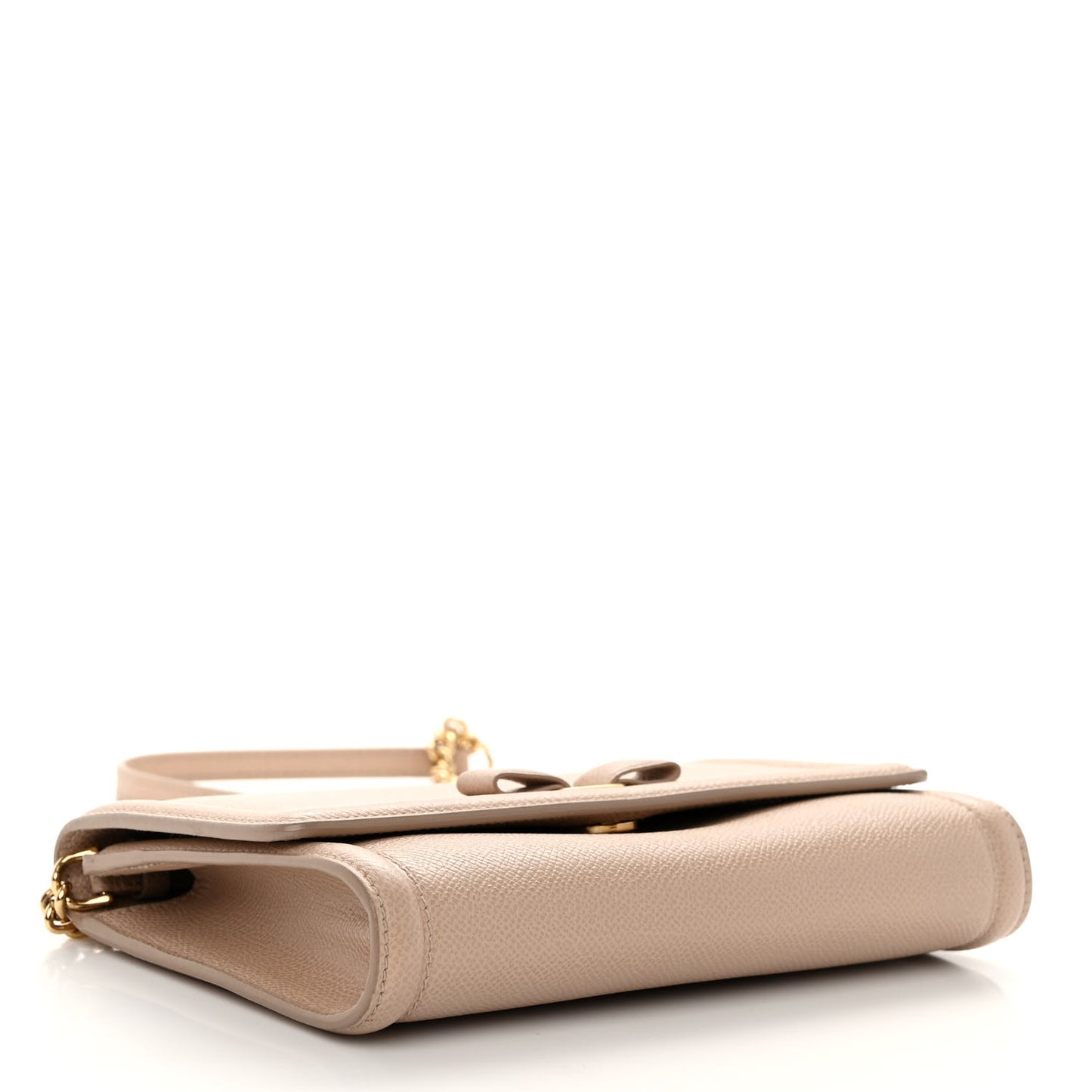 Hammered Calfskin Vara Bow Minibag Beige