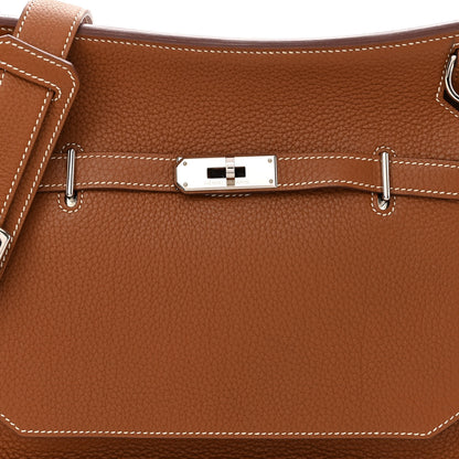Hermes Taurillon Clemence Jypsiere 28 Gold 8 of 10